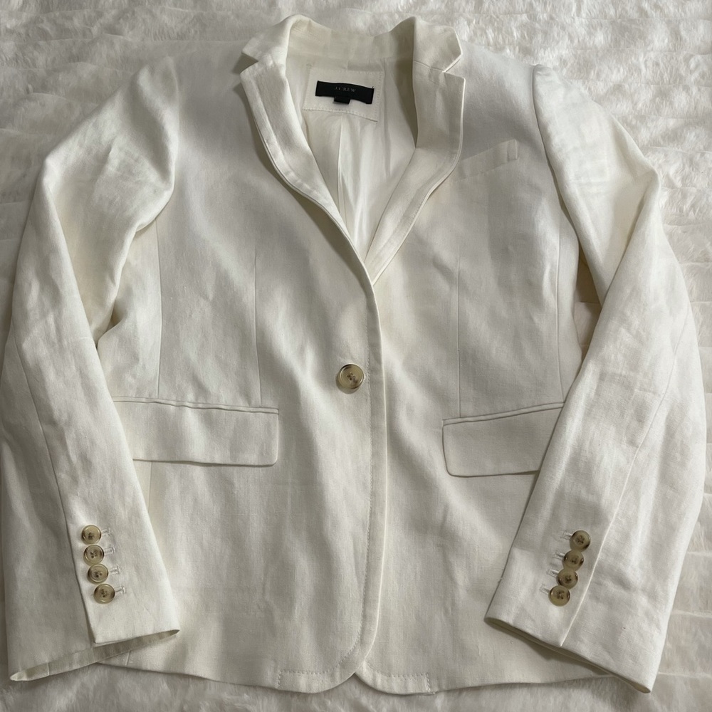 100% Linen J. Crew Blazer Size 6
